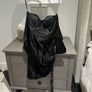 Retrofete black satin dress. Size medium. Worn once